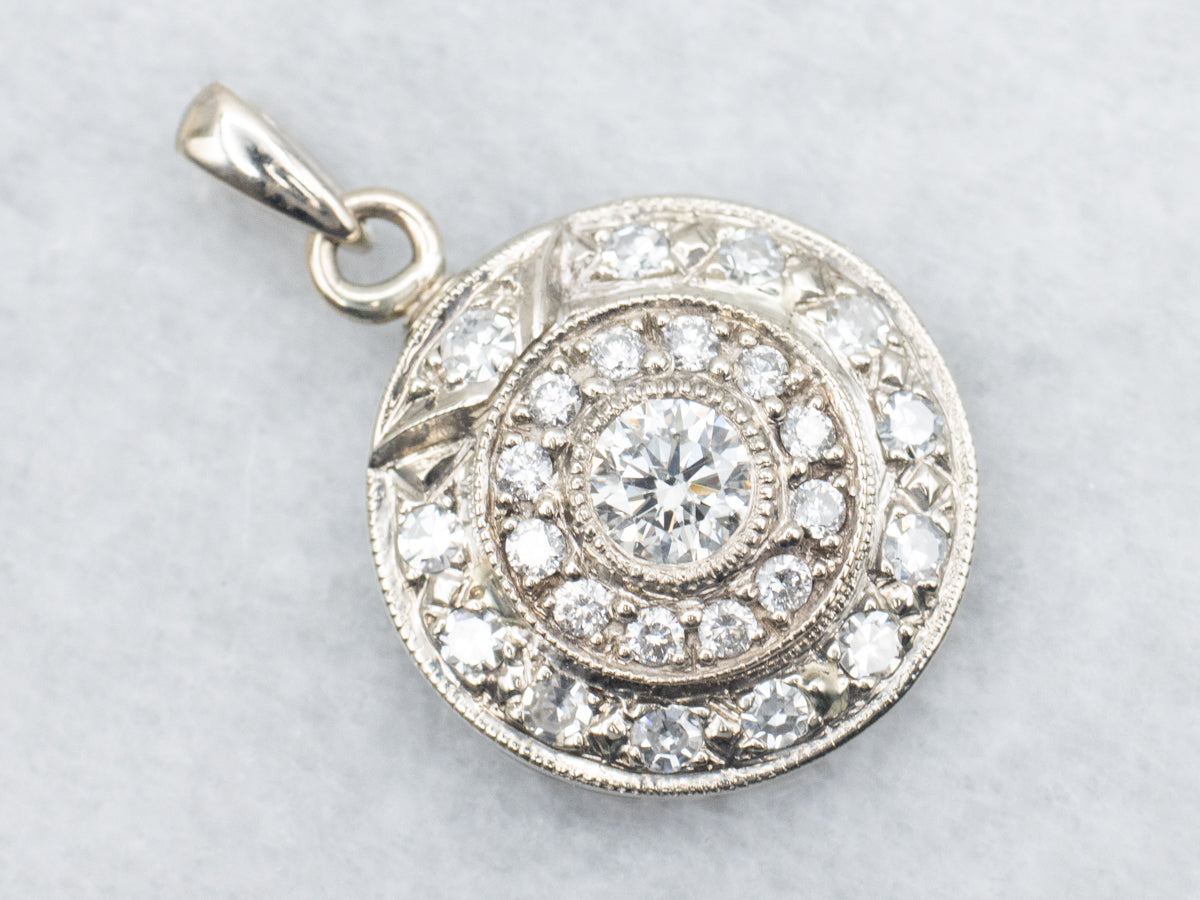 Sparkling Diamond Double Halo Pendant