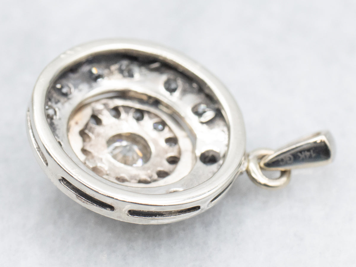 Sparkling Diamond Double Halo Pendant