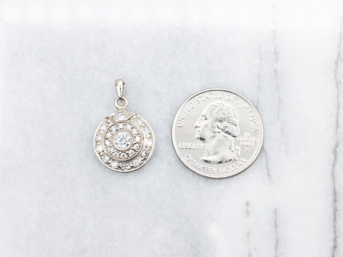 Sparkling Diamond Double Halo Pendant