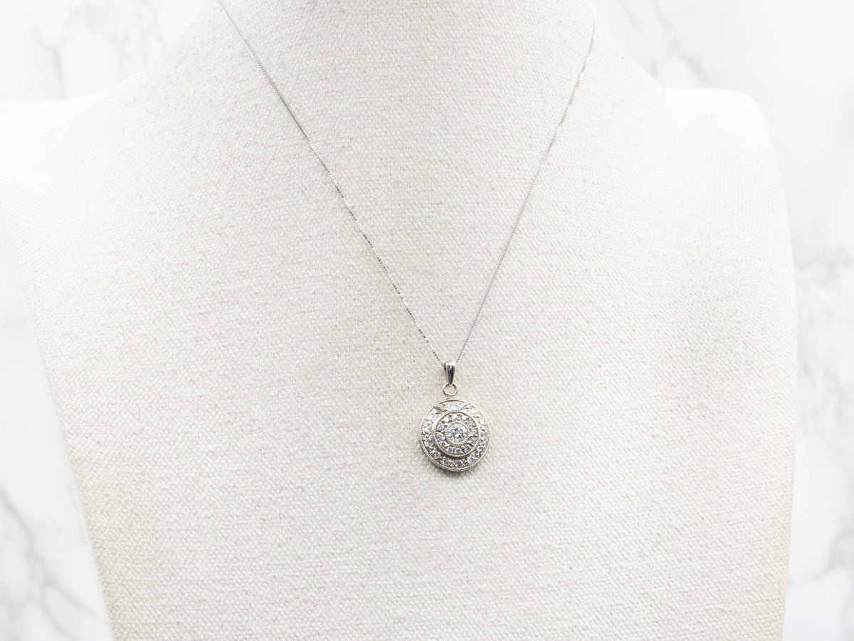 Sparkling Diamond Double Halo Pendant