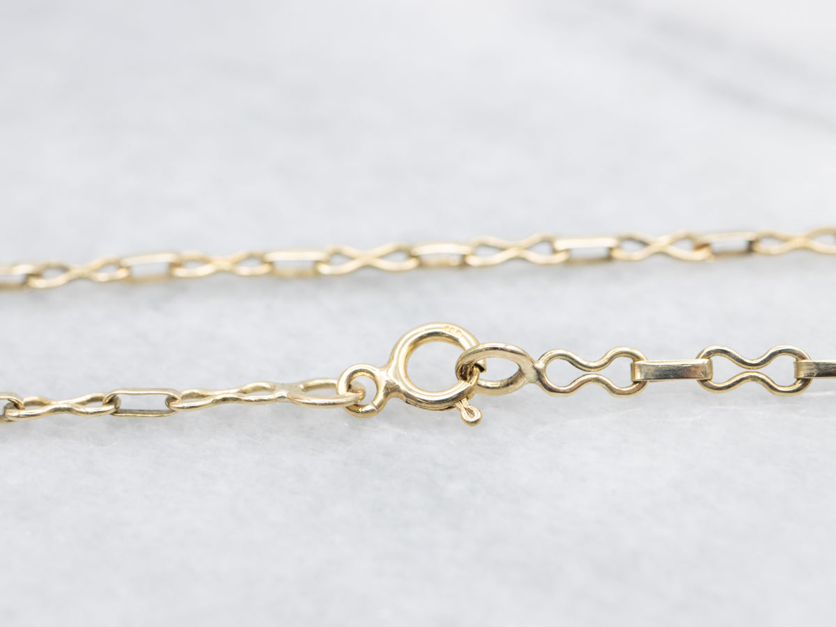 Gold Infinity Link Chain with Spring Ring Clasp