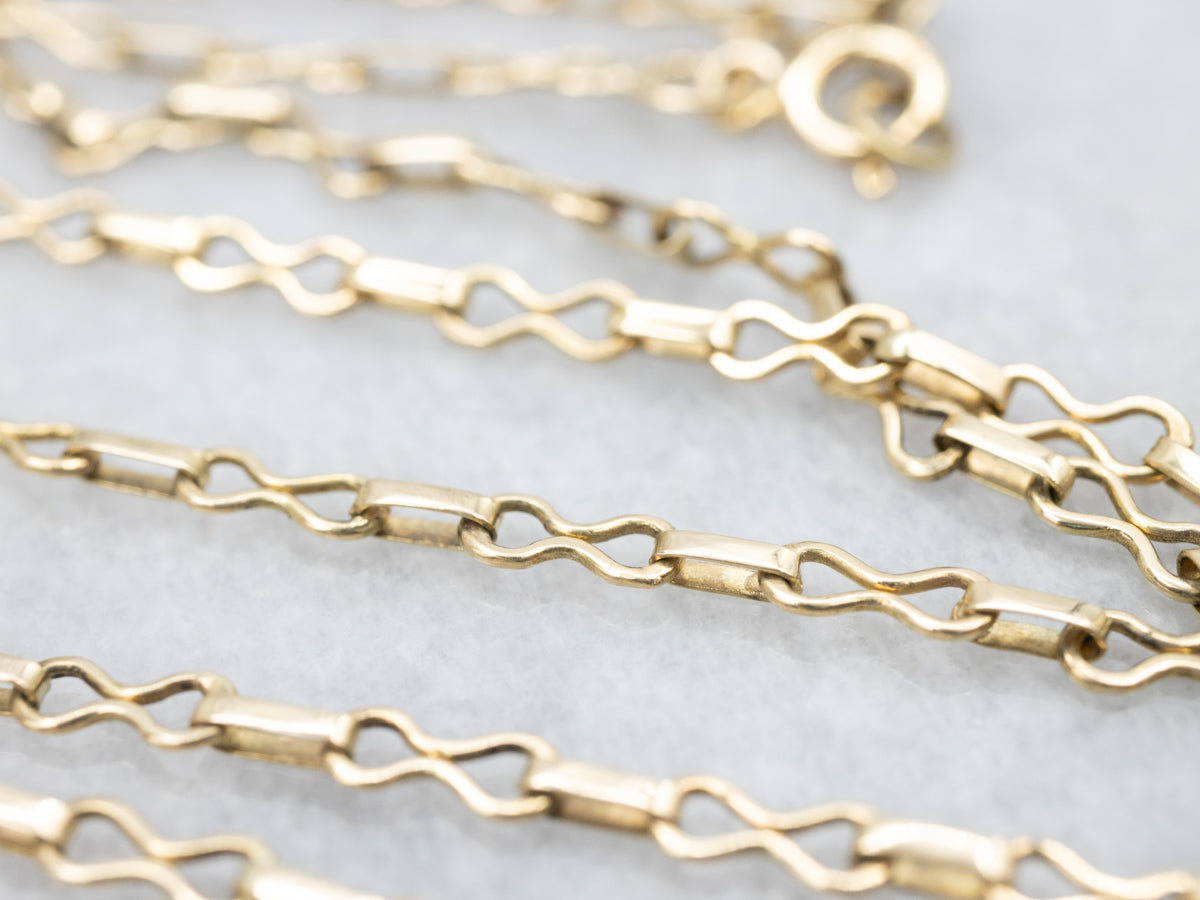 Gold Infinity Link Chain with Spring Ring Clasp