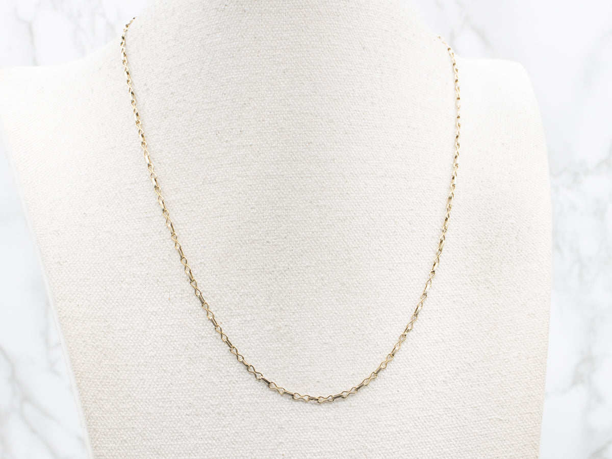 Gold Infinity Link Chain with Spring Ring Clasp