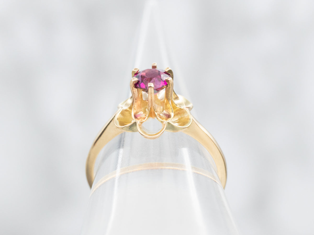 Buttercup Rhodolite Garnet Solitaire Ring