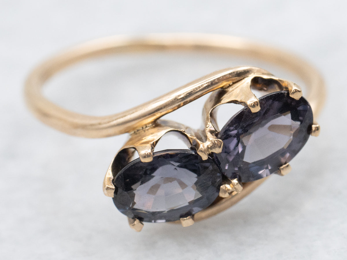 Color Change Spinel Bypass Ring