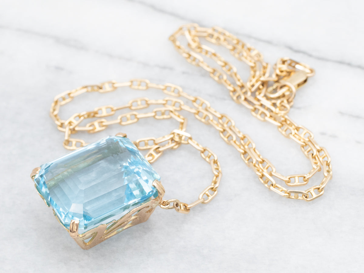 Incredible Blue Topaz Gemstone Necklace