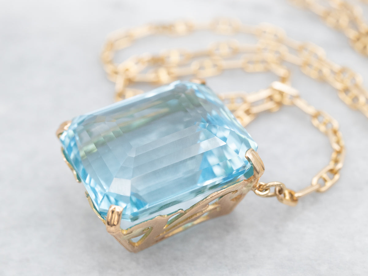 Incredible Blue Topaz Gemstone Necklace