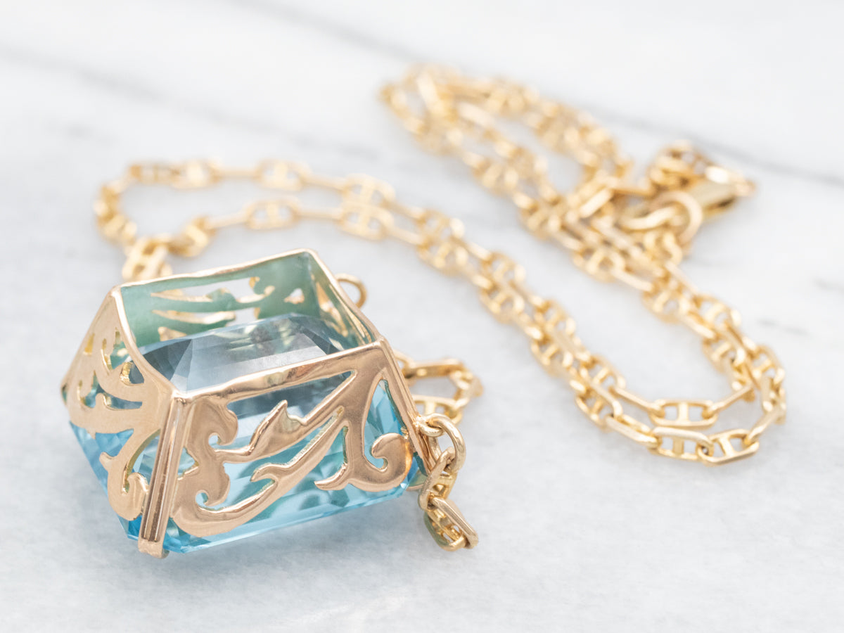 Incredible Blue Topaz Gemstone Necklace