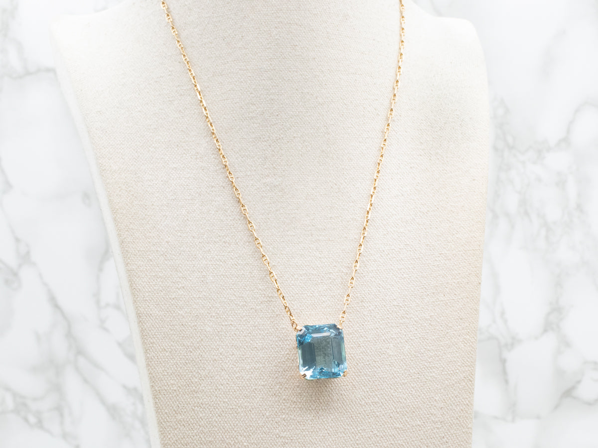 Incredible Blue Topaz Gemstone Necklace