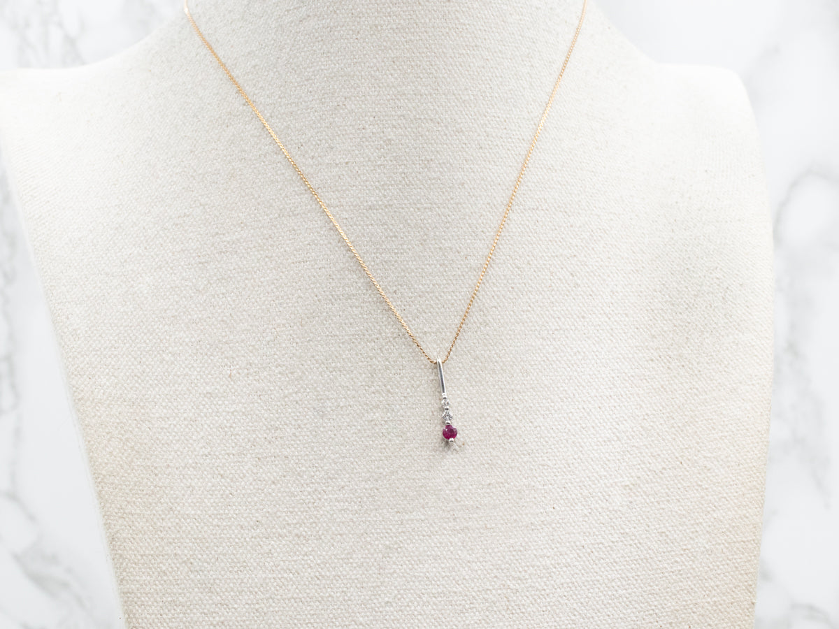 Ruby and Diamond Pendant