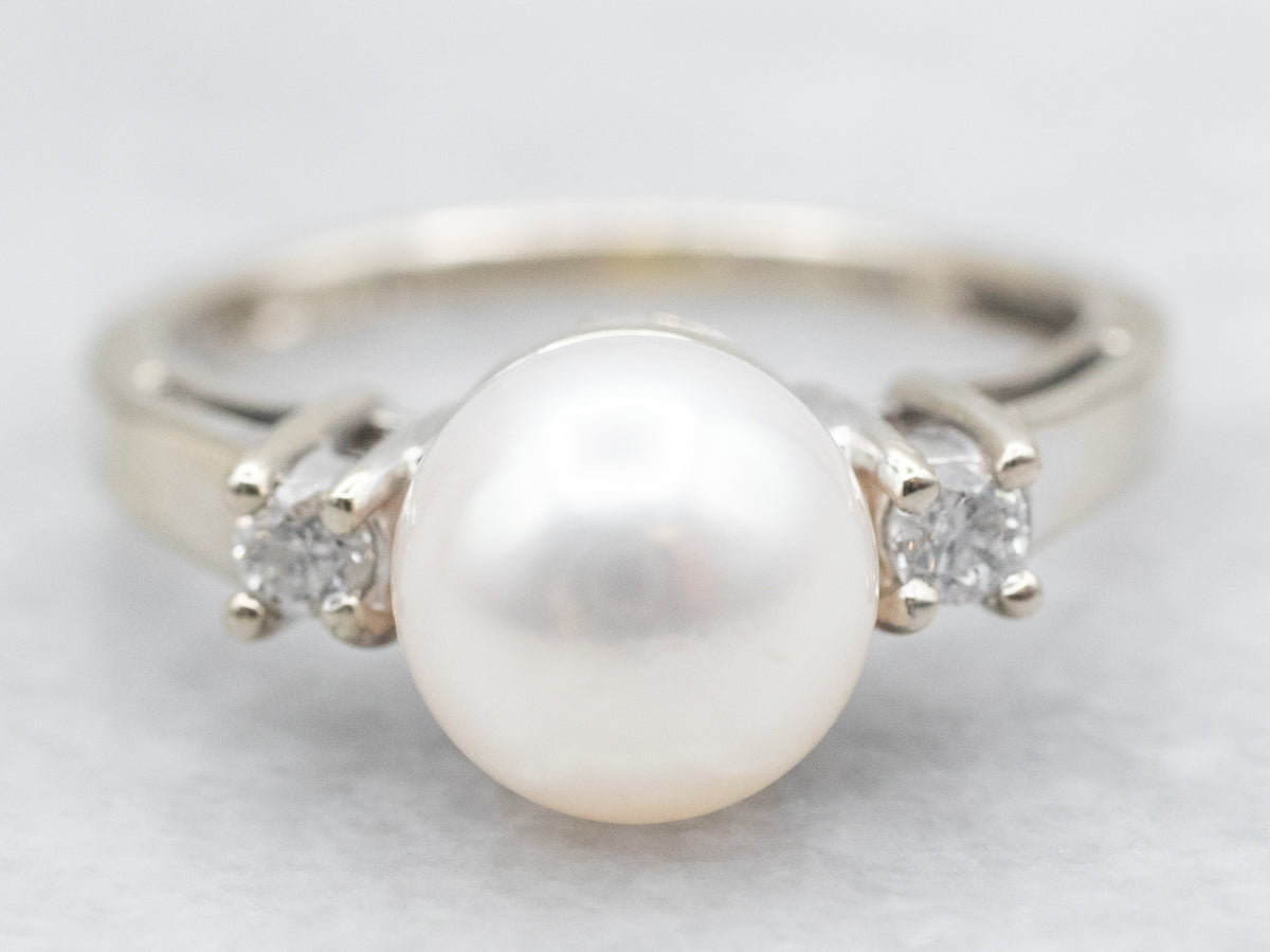 Pearl and Diamond Ring