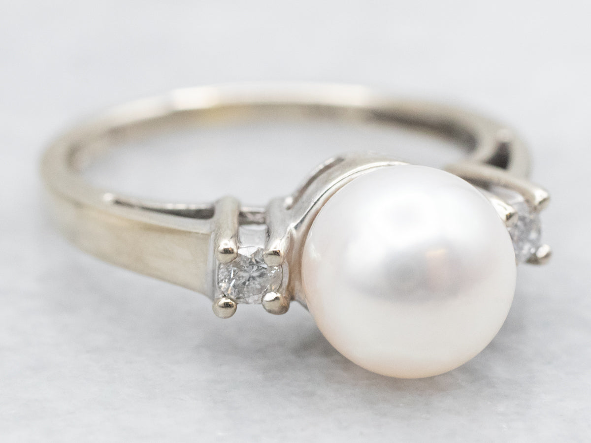 Pearl and Diamond Ring