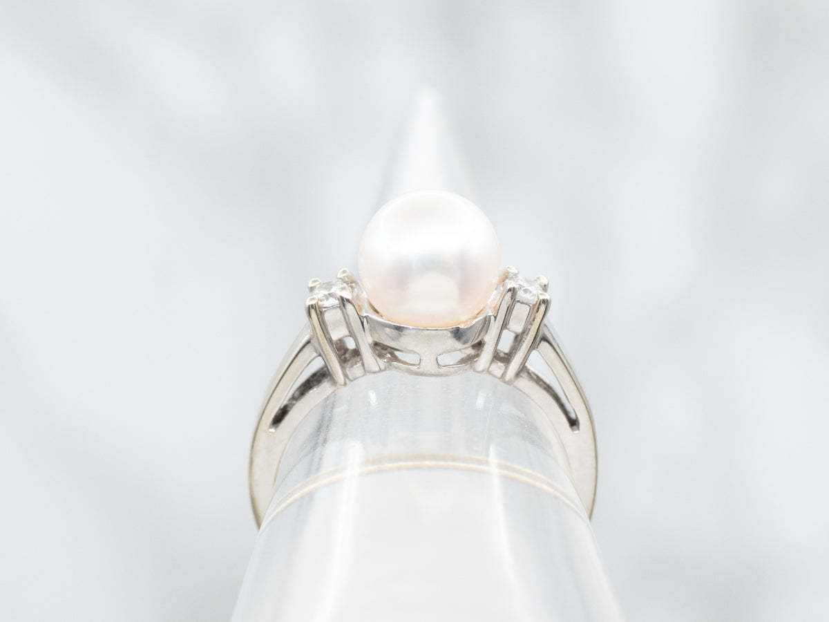 Pearl and Diamond Ring