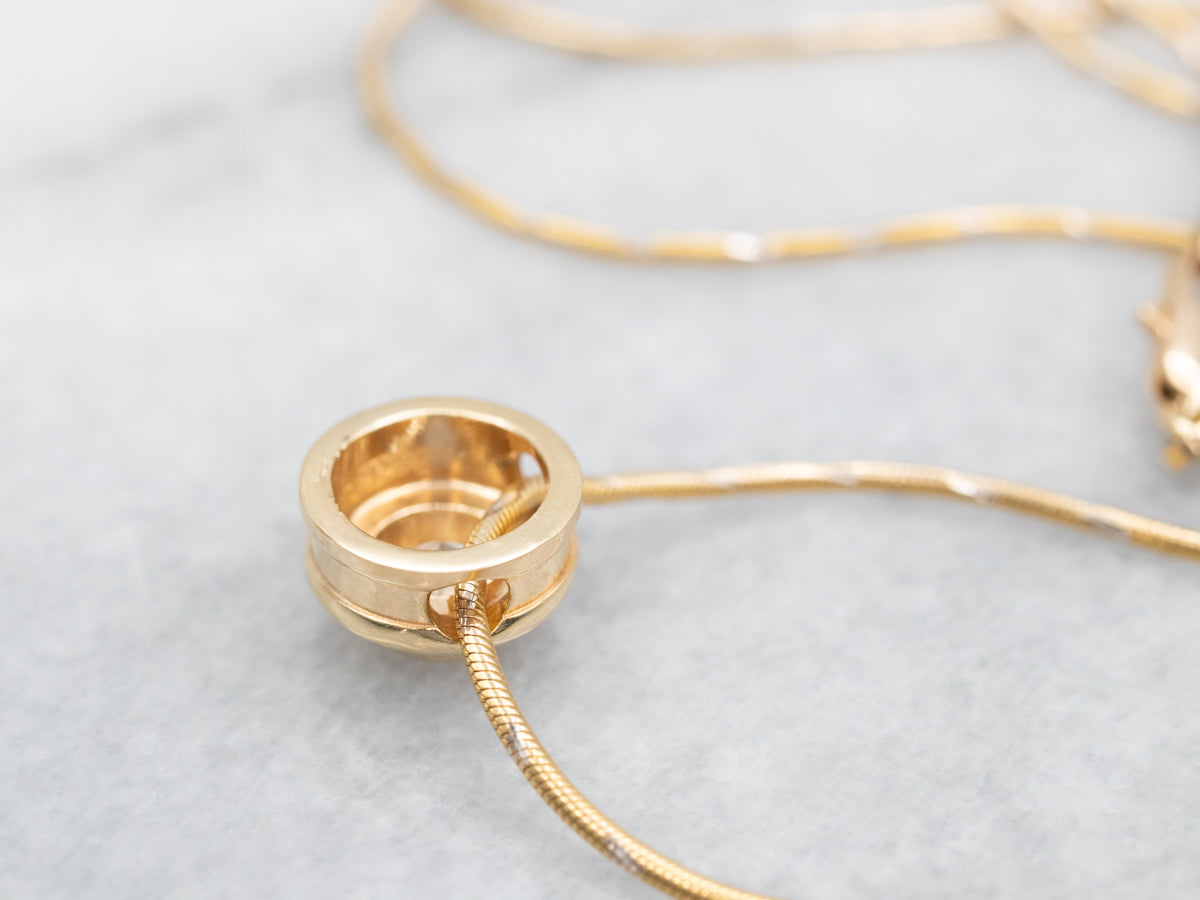 Bezel Set Diamond Pendant Necklace