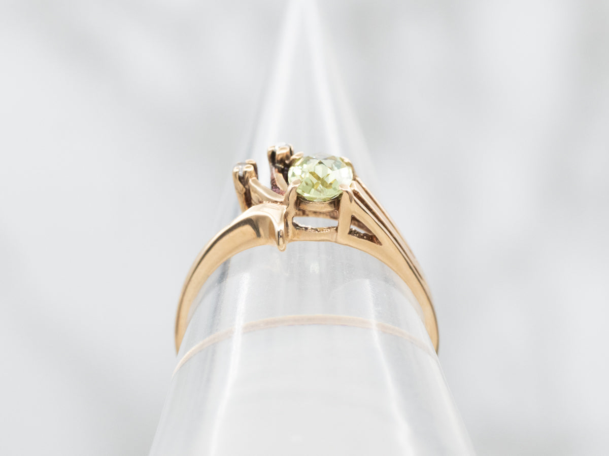 Vintage Mali Garnet and Diamond Ring