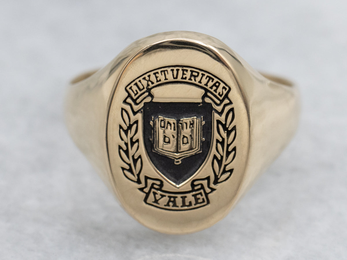 Vintage Gold Yale University Signet Ring