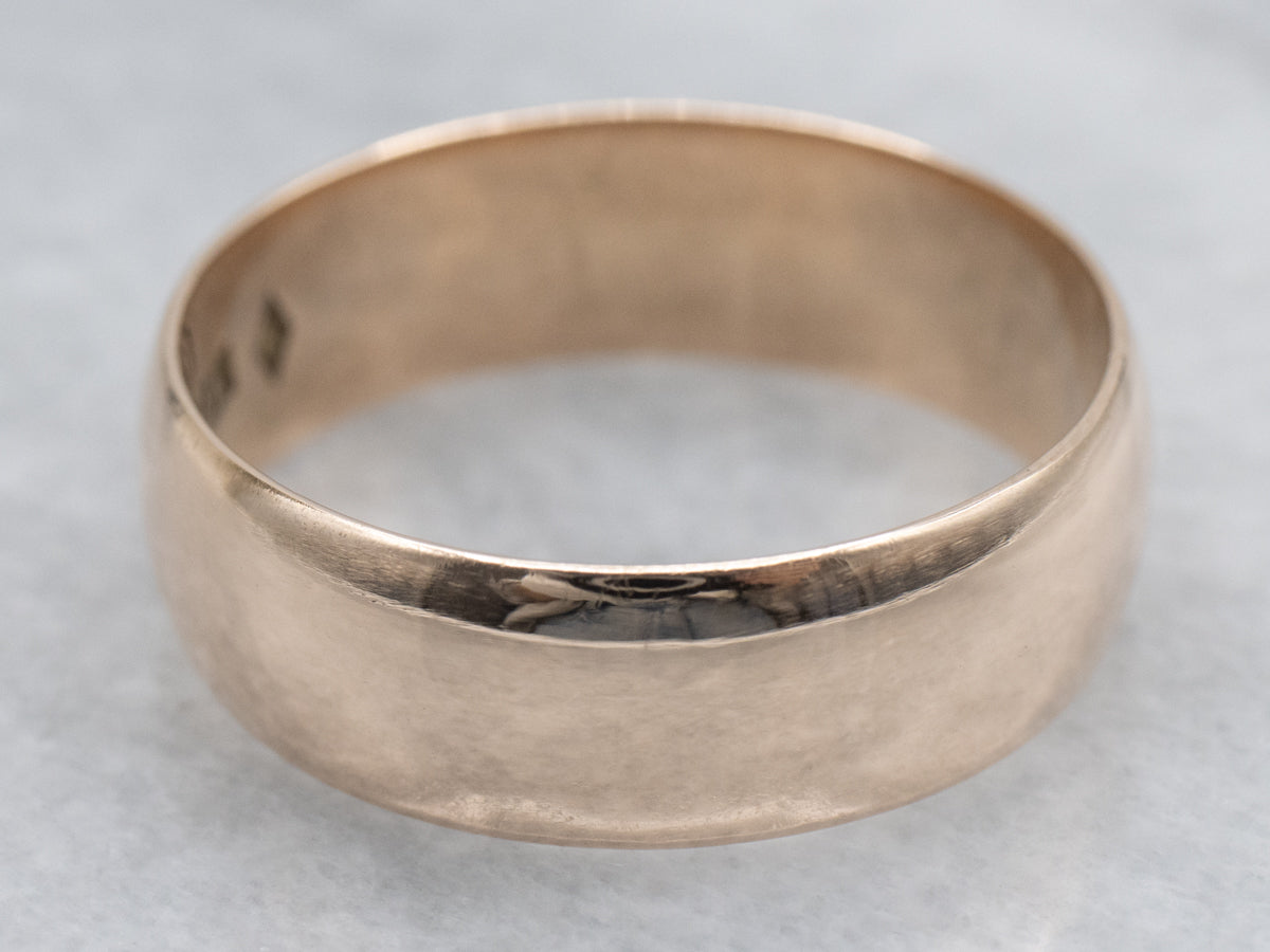 Antique Men's Hamilton Rose Gold Wedding Band