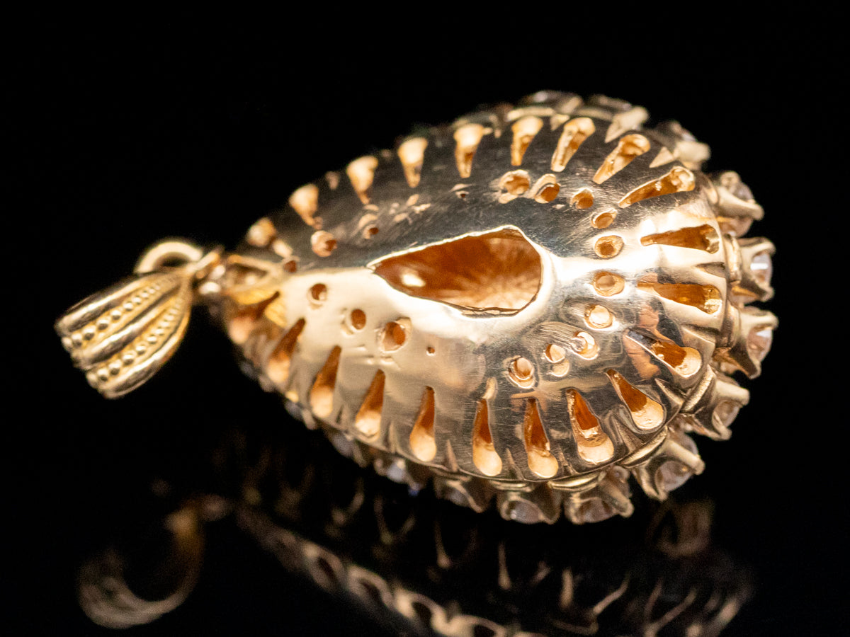 Pear Cut Opal and Diamond Halo Pendant