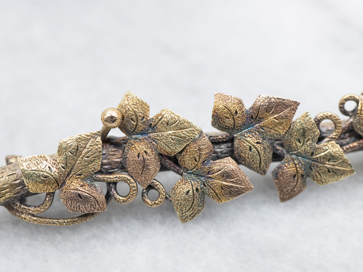 Vintage Ivy Branch Brooch