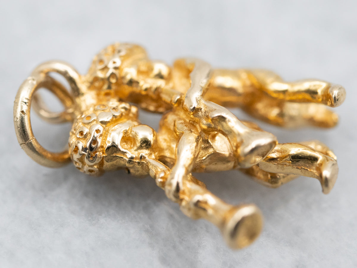 Yellow Gold Two Musicians Charm