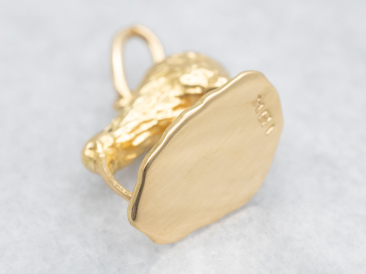 Gold Kiwi Bird Charm
