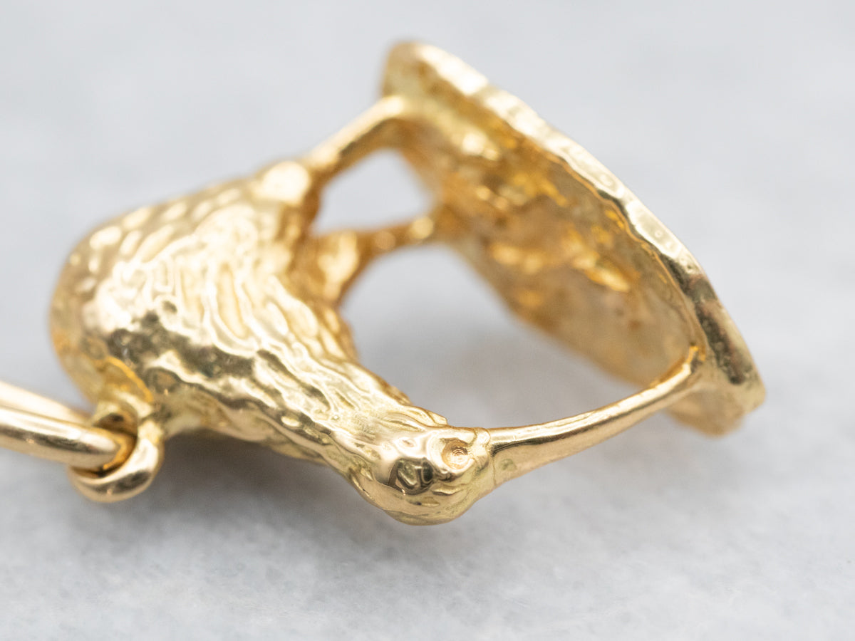 Gold Kiwi Bird Charm