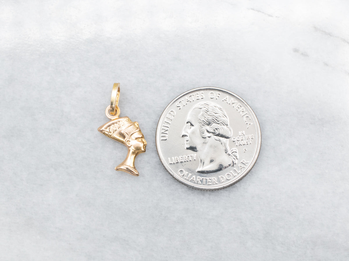 Yellow Gold Nefertiti Charm