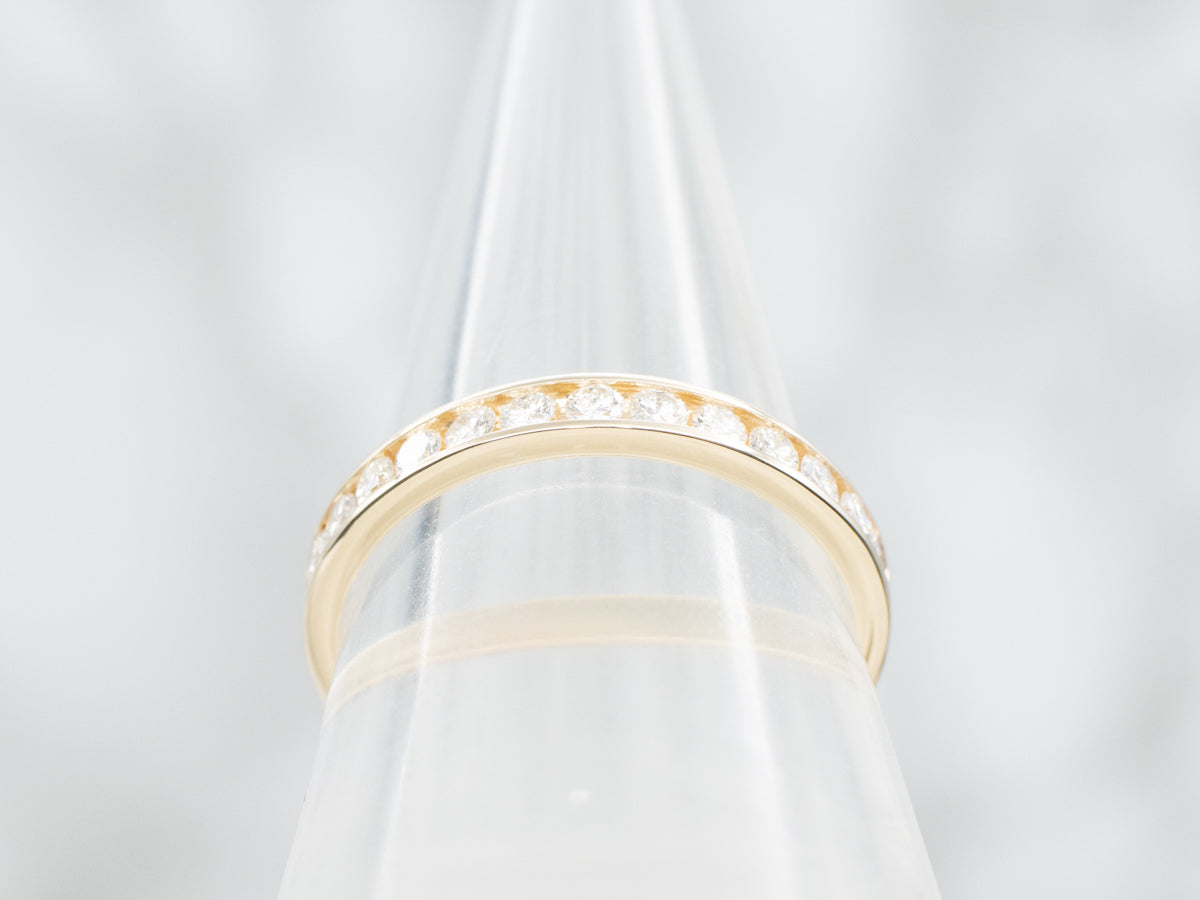 Channel Set Diamond Wedding Band