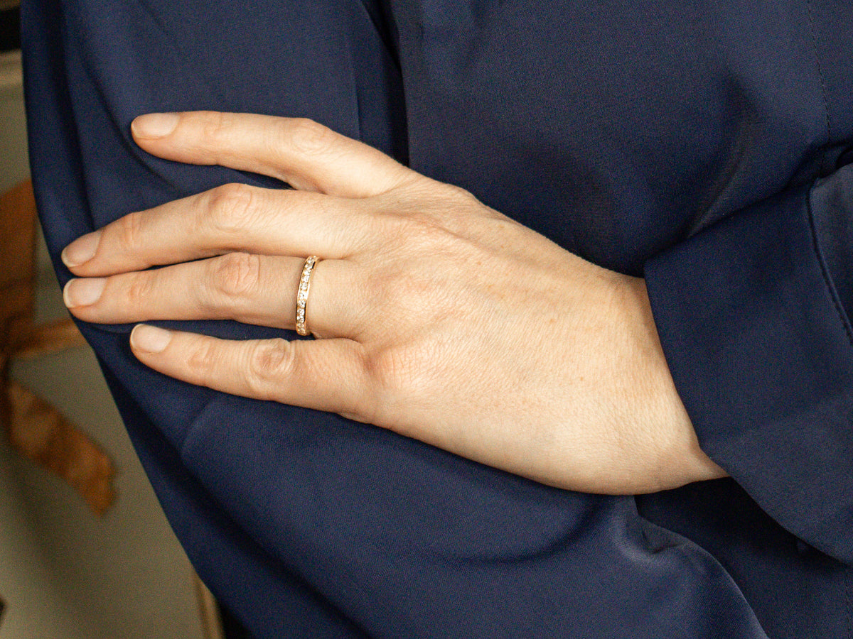 Channel Set Diamond Wedding Band