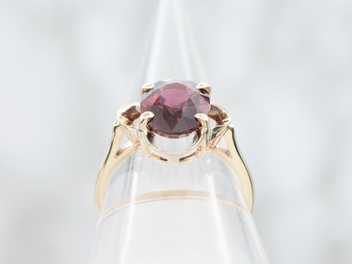 Rhodolite Garnet Quatrefoil Shaped Ring