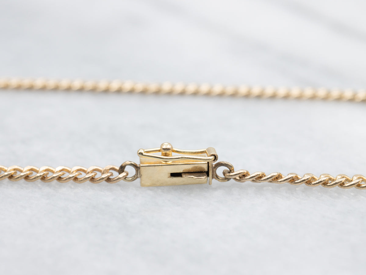 20-Inch Yellow Gold Curb Link Chain