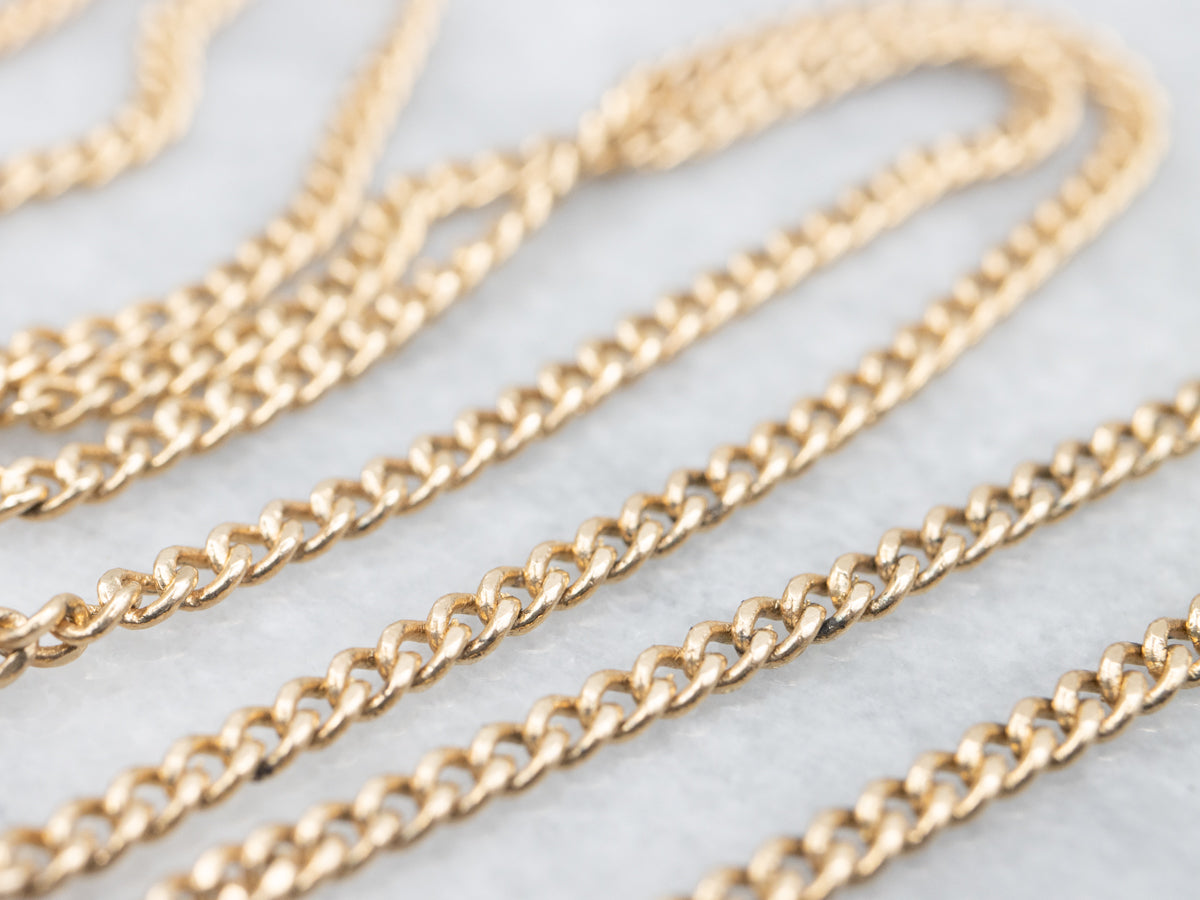 20-Inch Yellow Gold Curb Link Chain