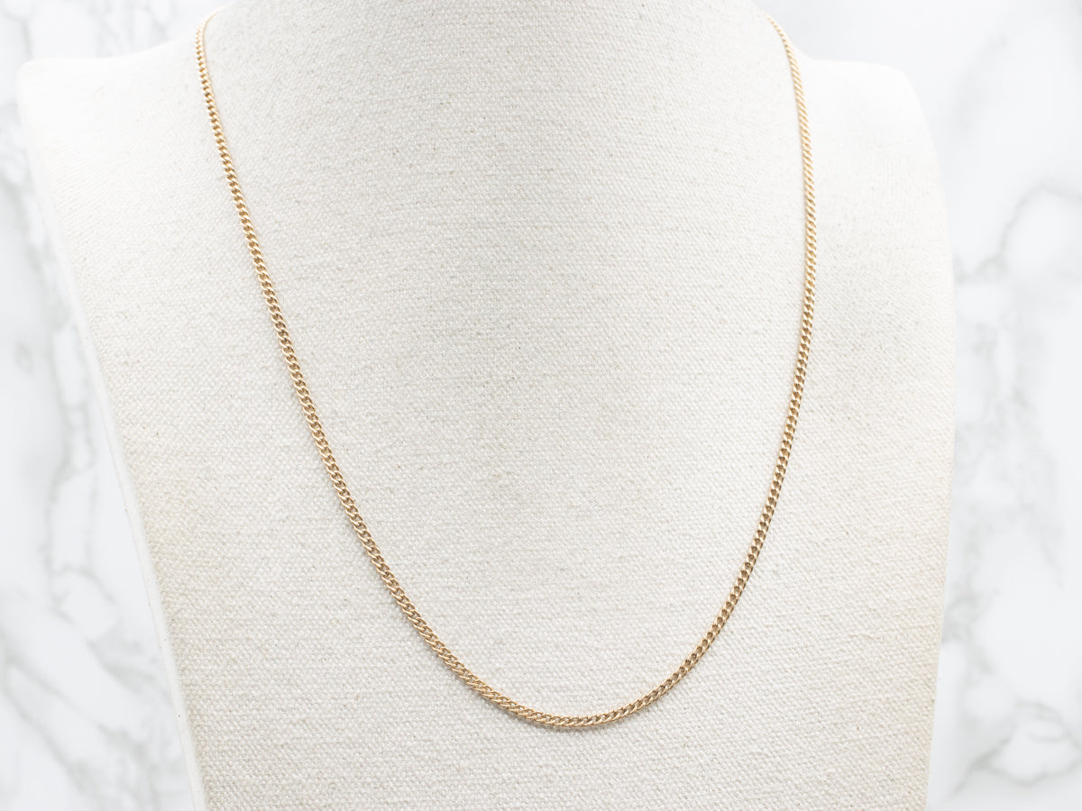 20-Inch Yellow Gold Curb Link Chain