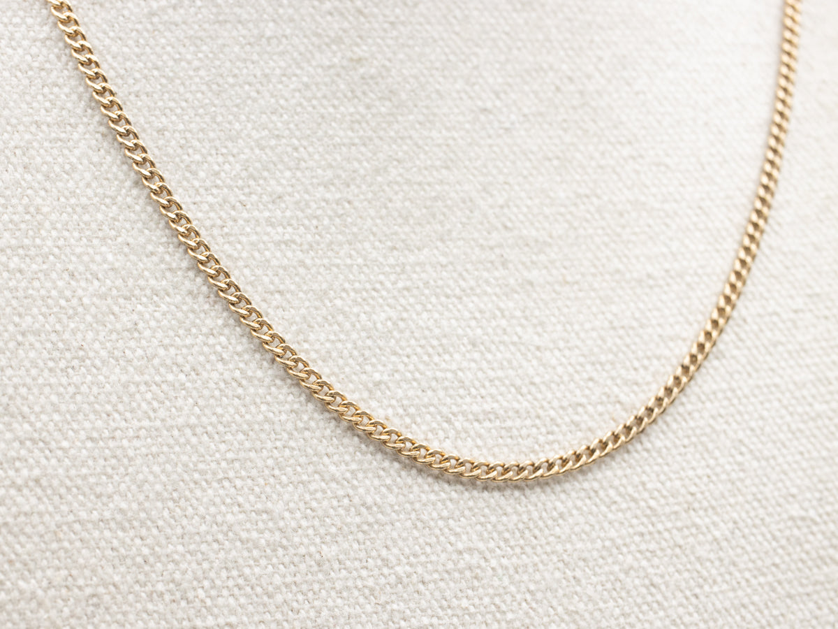 20-Inch Yellow Gold Curb Link Chain
