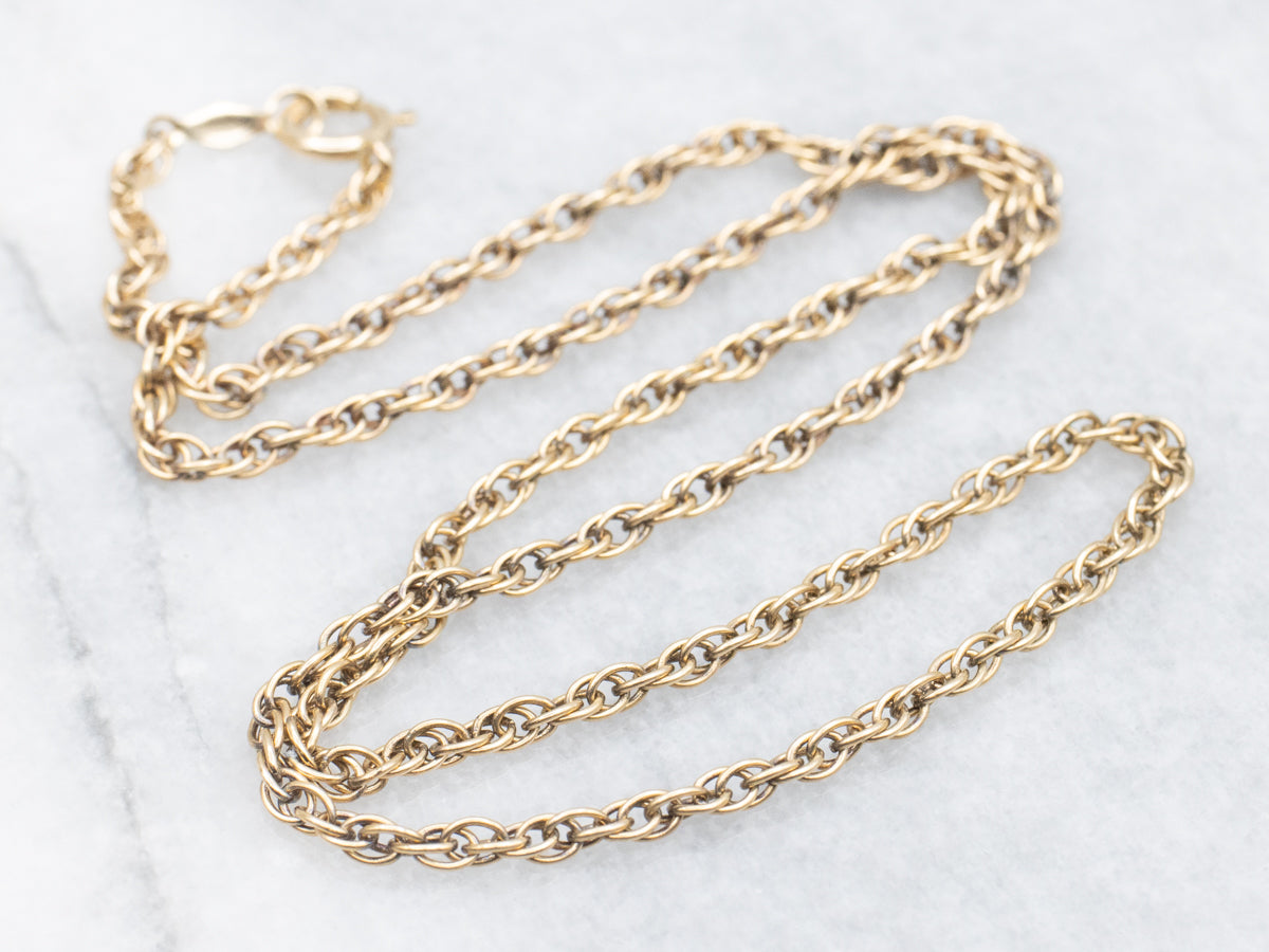 Yellow Gold Loose Rope Twist Chain