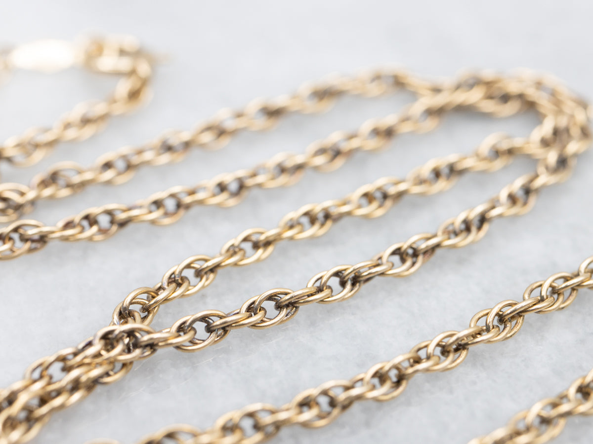 Yellow Gold Loose Rope Twist Chain