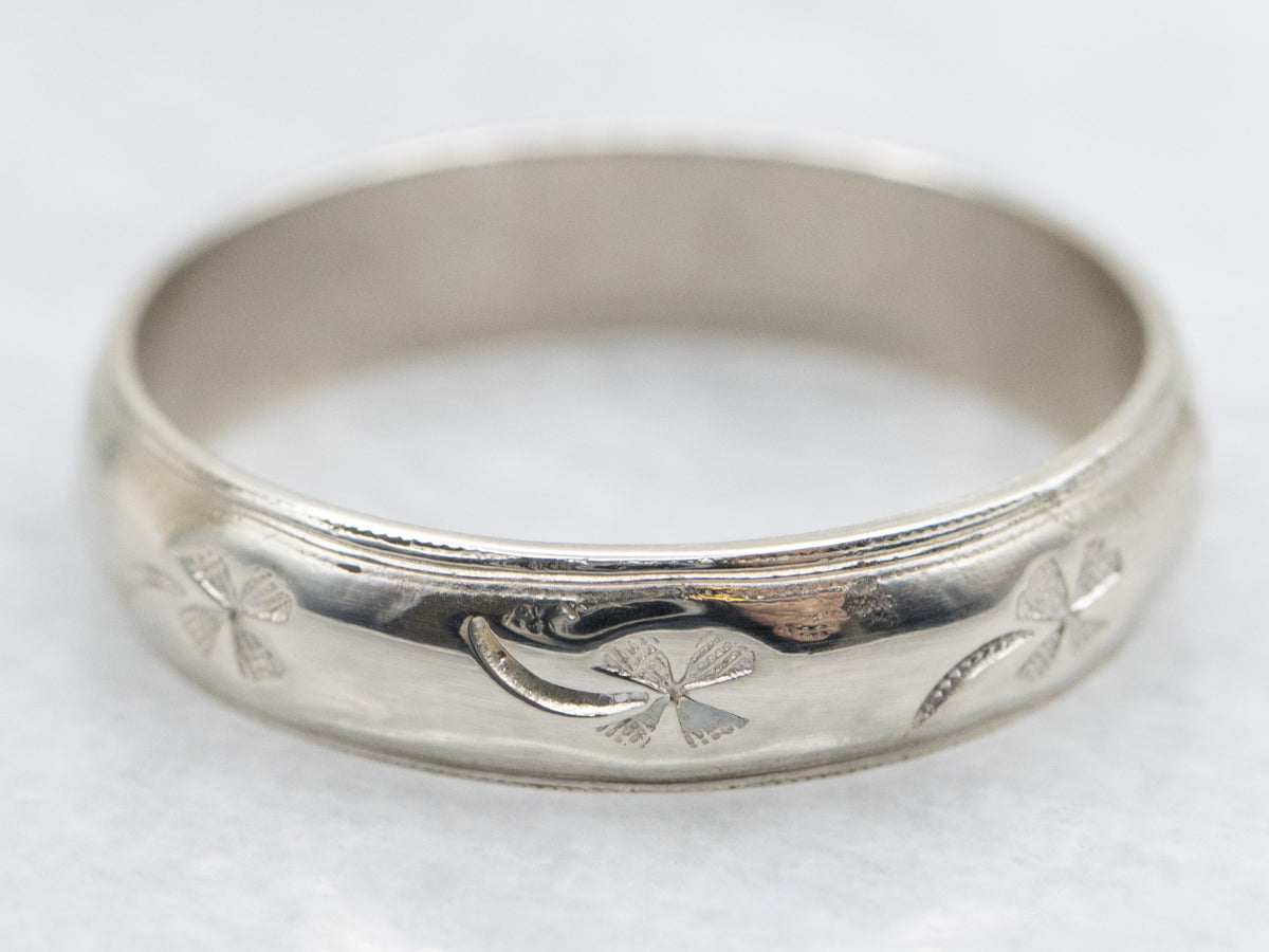 Unisex Four-Leaf Clover Patterned Band