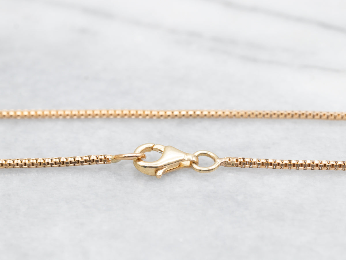 Yellow Gold Rounded Box Chain