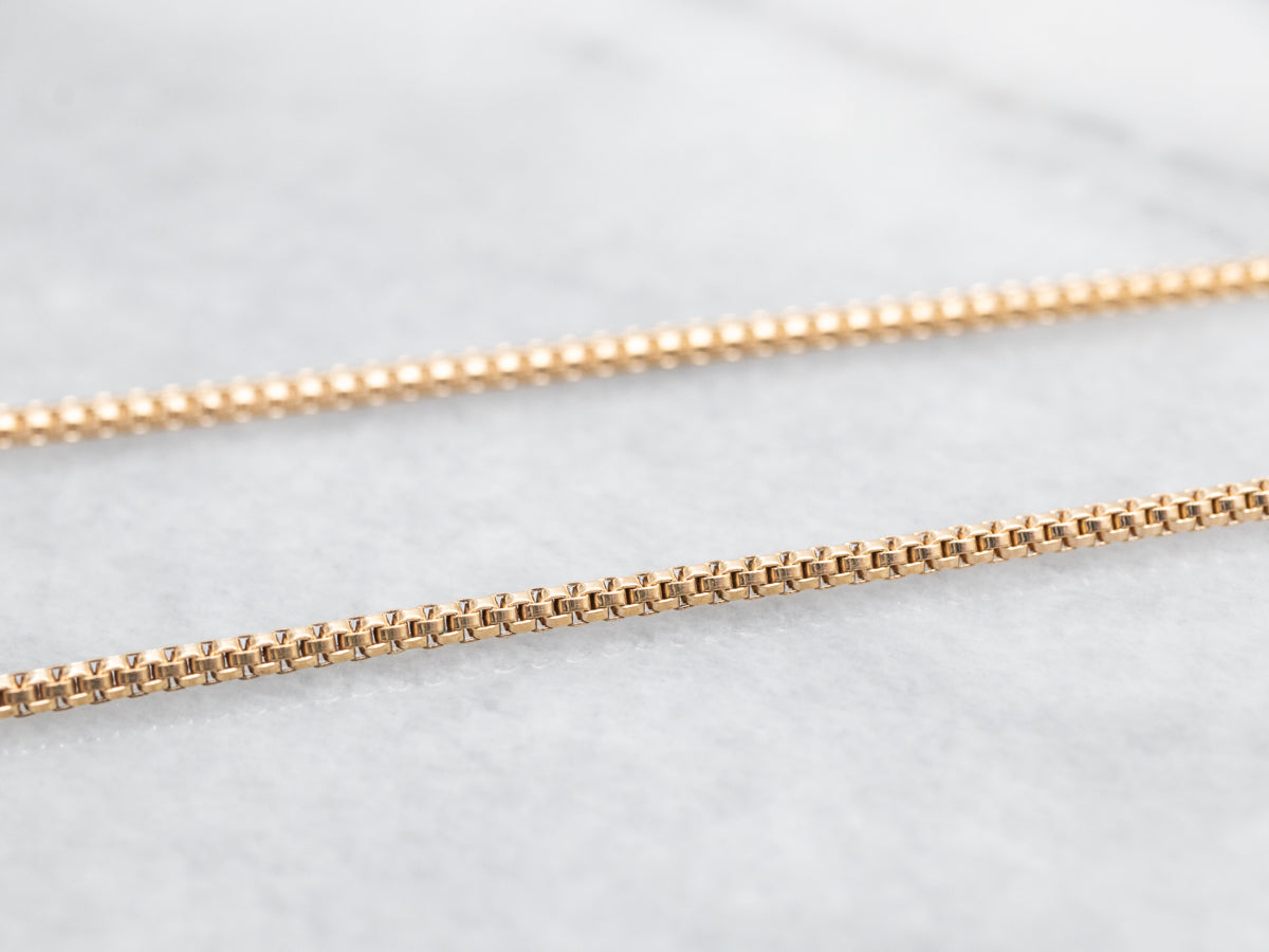 Yellow Gold Rounded Box Chain