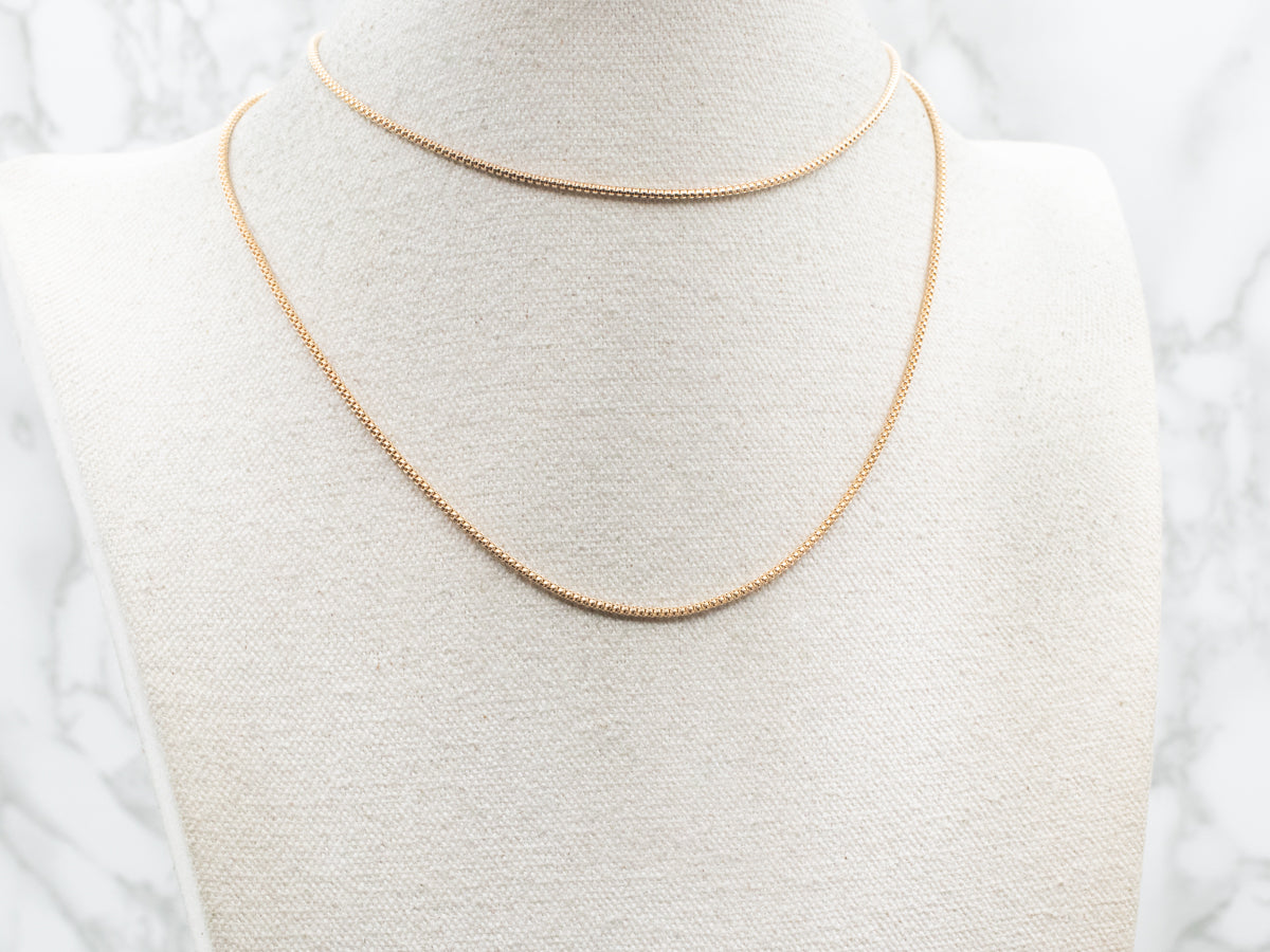 Yellow Gold Rounded Box Chain