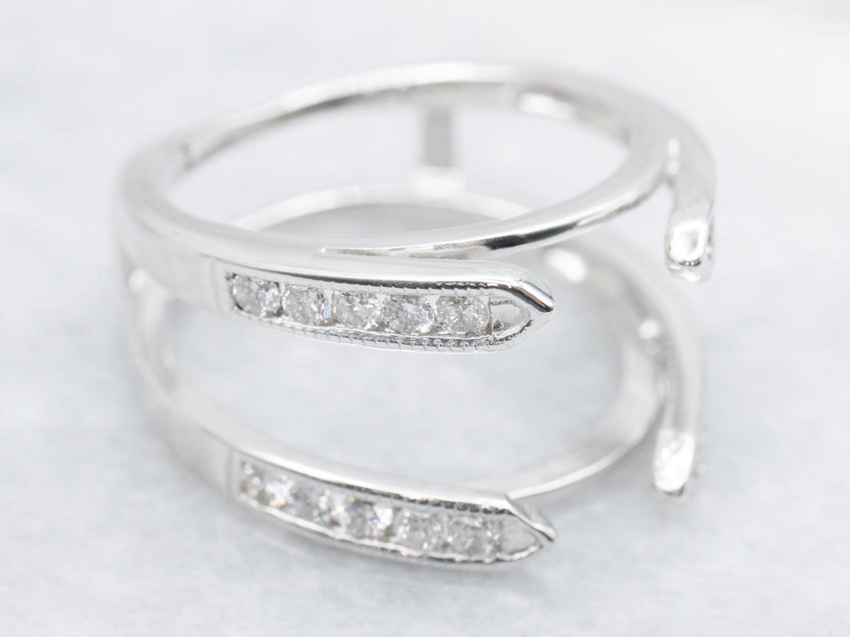 Sparkling Diamond White Gold Enhancer Band