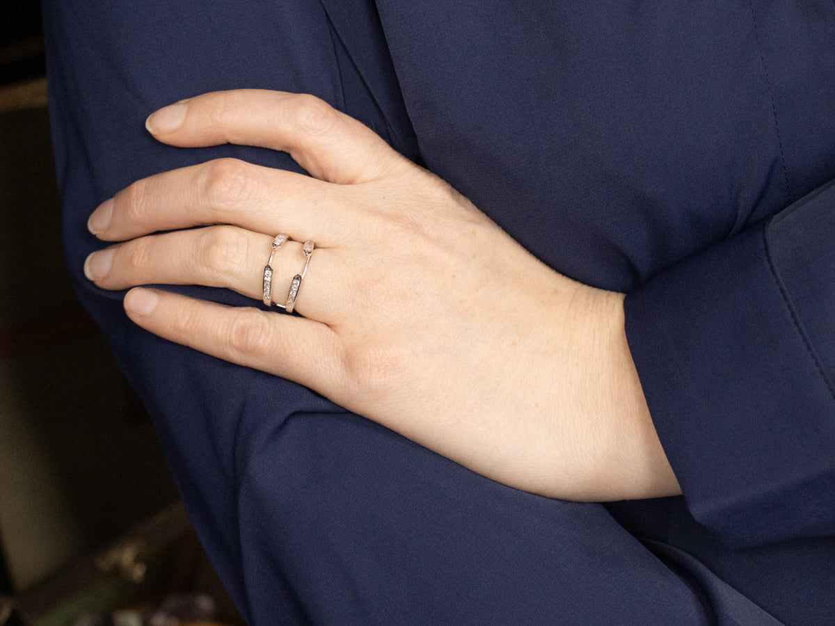 Sparkling Diamond White Gold Enhancer Band