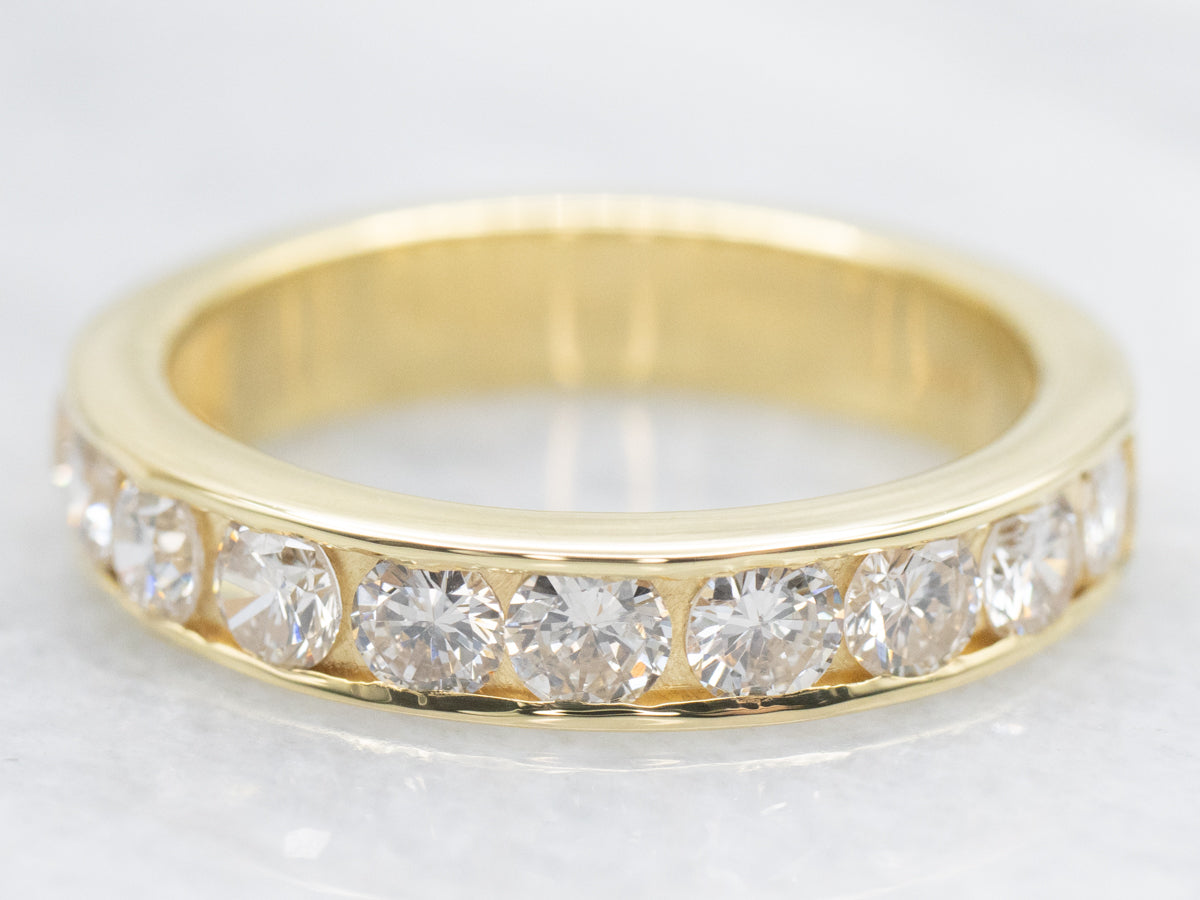 Gold Channel-Set Diamond Band