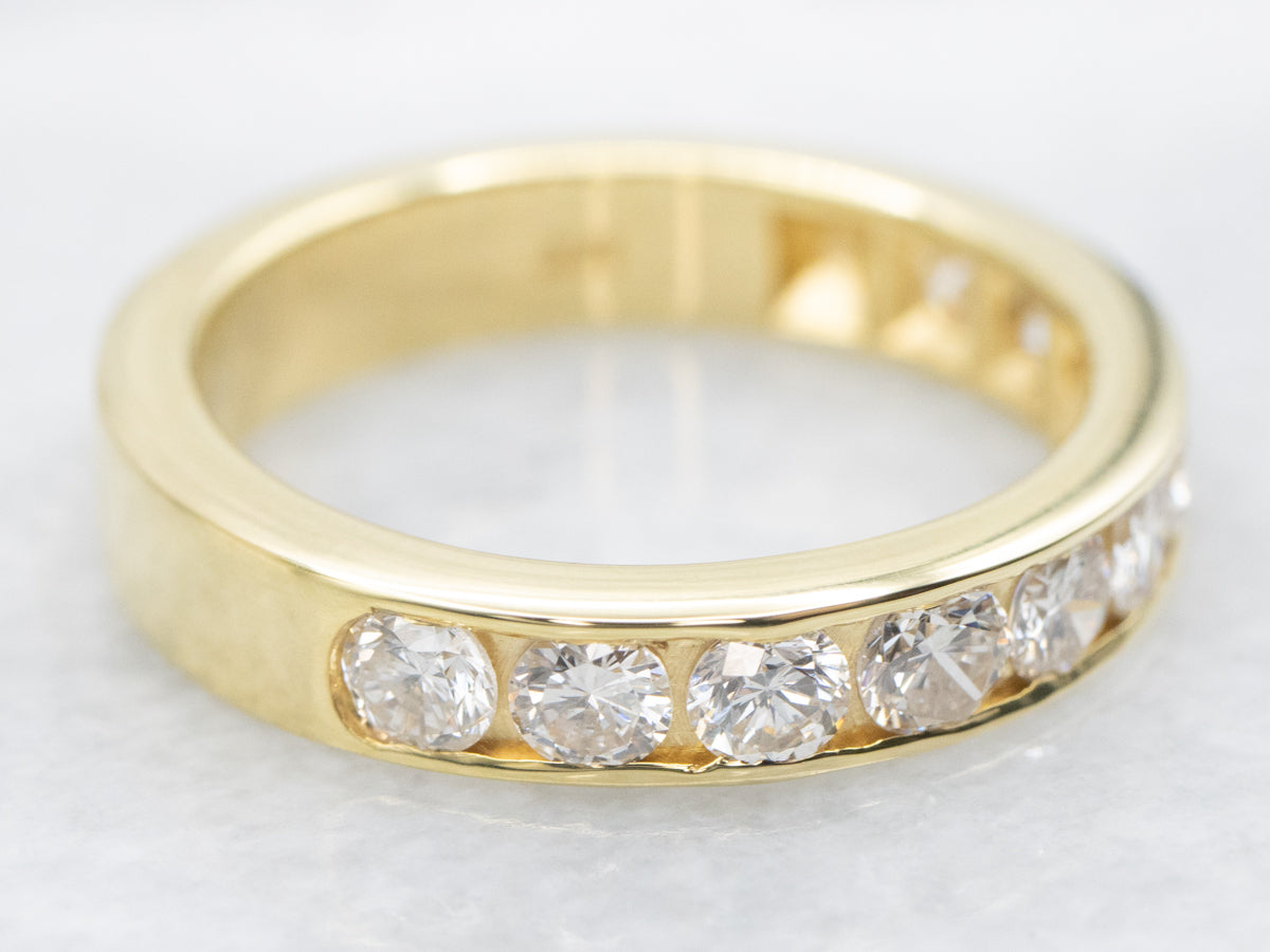 Gold Channel-Set Diamond Band