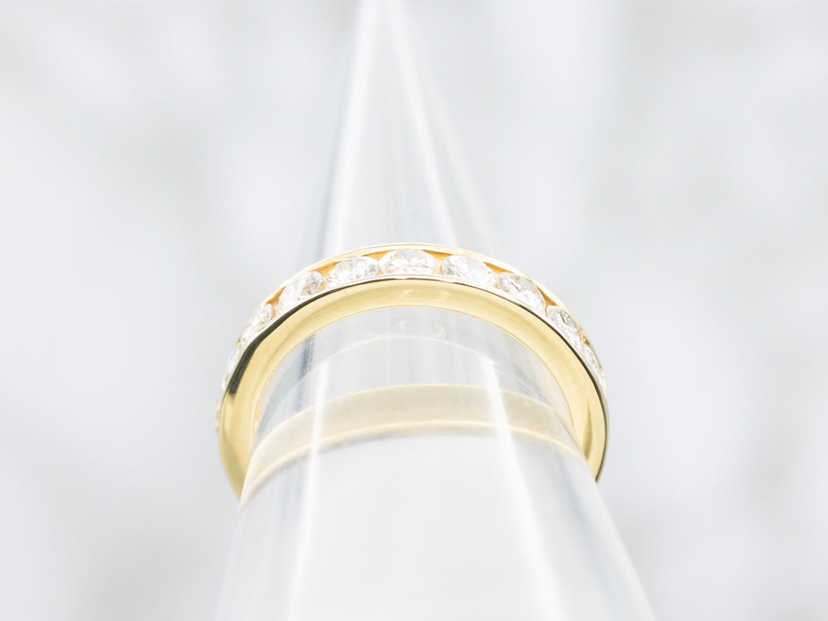 Gold Channel-Set Diamond Band