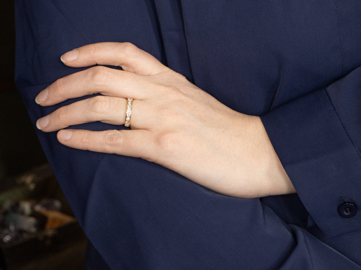 Gold Channel-Set Diamond Band