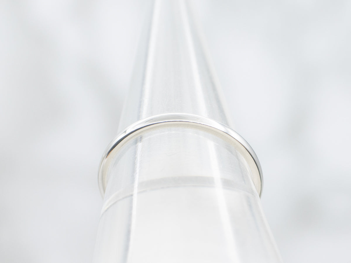 Simple Thin Platinum Wedding Band