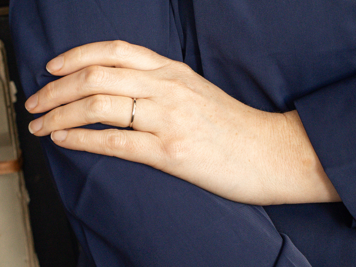 Simple Thin Platinum Wedding Band