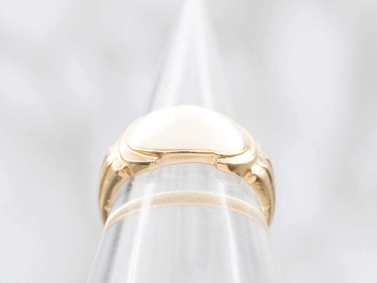 Vintage Gold East-to-West Signet Ring