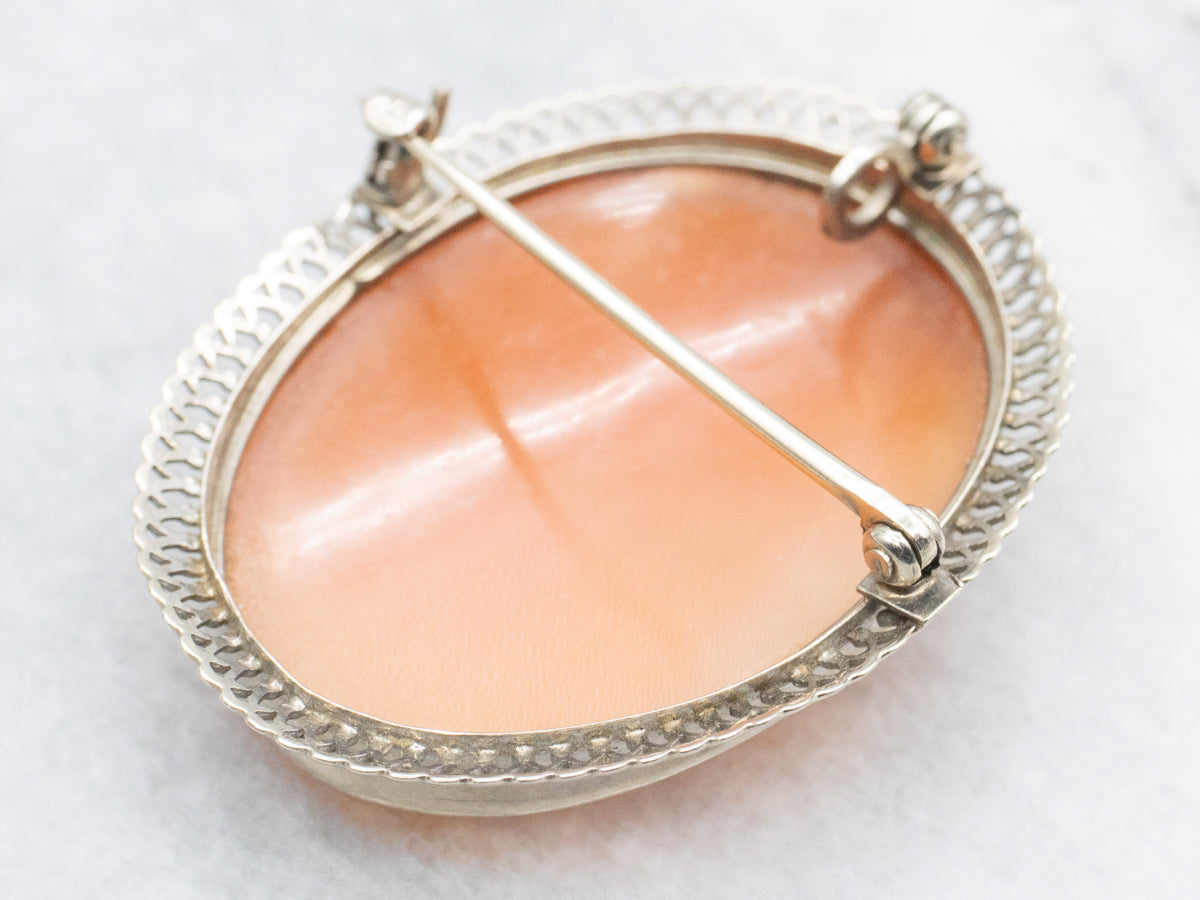 Vintage Gold Greek Goddess Cameo Brooch or Pendant